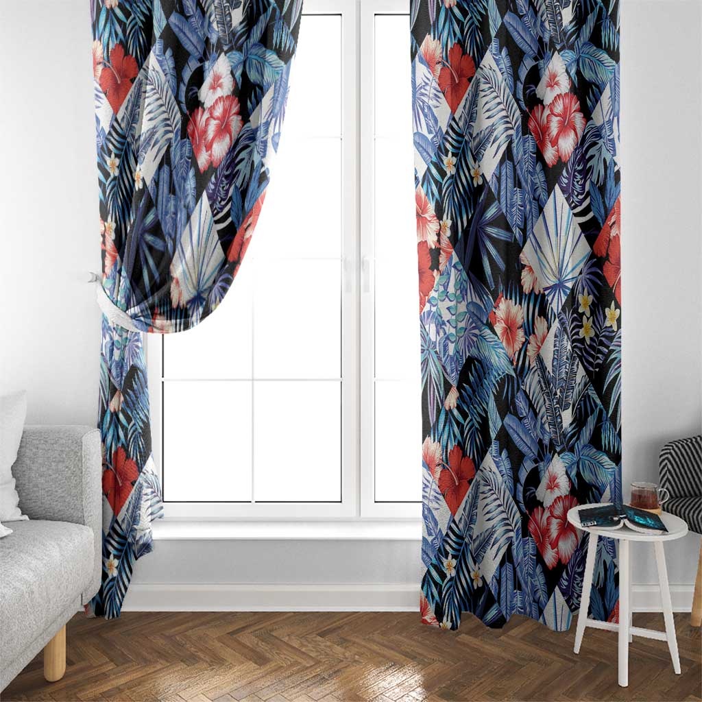 Hawaii Tropicana Blue Pattern Window Curtain LT01 - Polynesian Pride