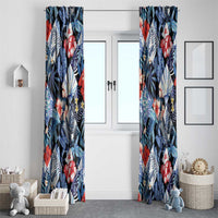 Hawaii Tropicana Blue Pattern Window Curtain LT01 - Polynesian Pride