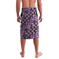 Polynesian Monstera Tiare Floral Lavalava Lavender Tropical Plaid - Polynesian Pride