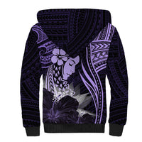 Polynesian Women Day 2024 Sherpa Hoodie Hibiscus Girl Tribal LT01 - Polynesian Pride