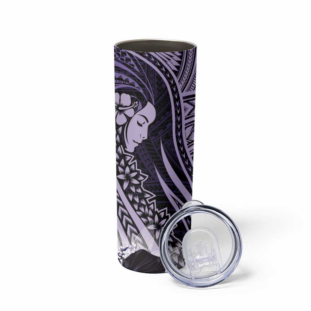 Polynesian Women Day 2024 Skinny Tumbler Hibiscus Girl Tribal LT01 - Polynesian Pride