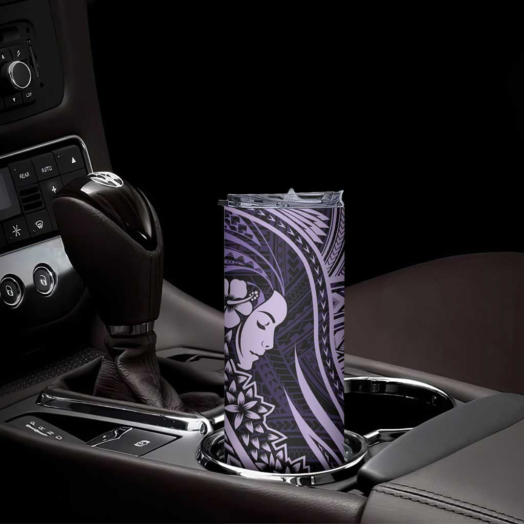Polynesian Women Day 2024 Skinny Tumbler Hibiscus Girl Tribal LT01 - Polynesian Pride