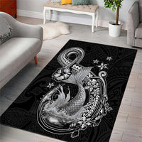 Hawaii Mermaid Monotone Area Rug Polynesian Pattern Fish Hook LT01 - Polynesian Pride