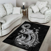 Hawaii Mermaid Monotone Area Rug Polynesian Pattern Fish Hook LT01 - Polynesian Pride