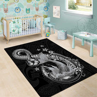 Hawaii Mermaid Monotone Area Rug Polynesian Pattern Fish Hook LT01 - Polynesian Pride