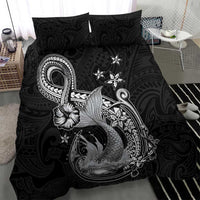 Hawaii Mermaid Monotone Bedding Set Polynesian Pattern Fish Hook LT01 - Polynesian Pride