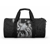Hawaii Mermaid Monotone Duffle Bag Polynesian Pattern Fish Hook