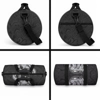 Hawaii Mermaid Monotone Duffle Bag Polynesian Pattern Fish Hook