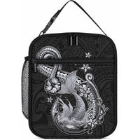 Hawaii Mermaid Monotone Lunch Bag Polynesian Pattern Fish Hook