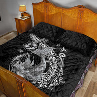 Hawaii Mermaid Monotone Quilt Bed Set Polynesian Pattern Fish Hook LT01 - Polynesian Pride