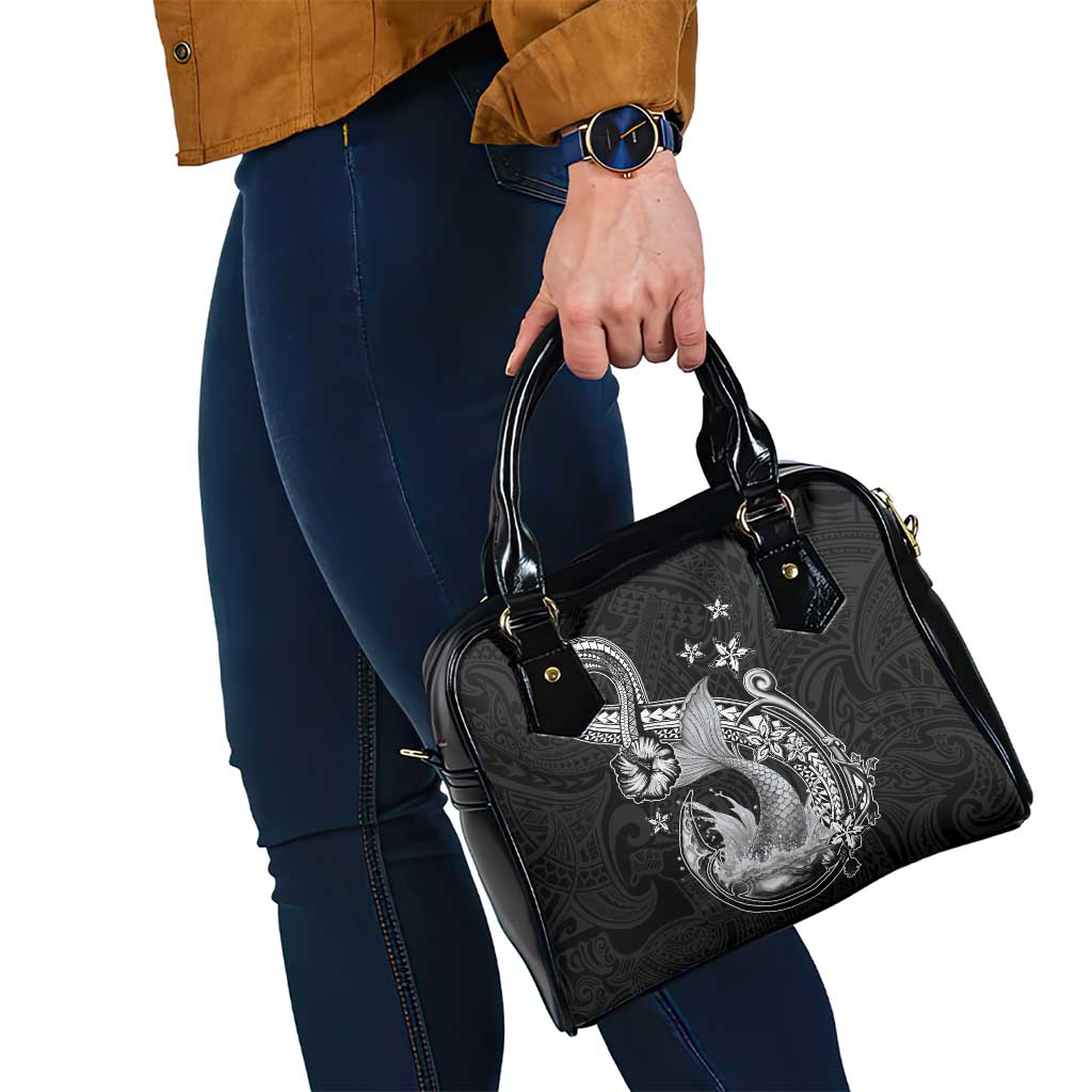 Hawaii Mermaid Monotone Shoulder Handbag Polynesian Pattern Fish Hook LT01 - Polynesian Pride