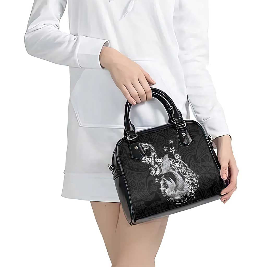 Hawaii Mermaid Monotone Shoulder Handbag Polynesian Pattern Fish Hook LT01 - Polynesian Pride