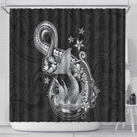 Hawaii Mermaid Monotone Shower Curtain Polynesian Pattern Fish Hook LT01 - Polynesian Pride