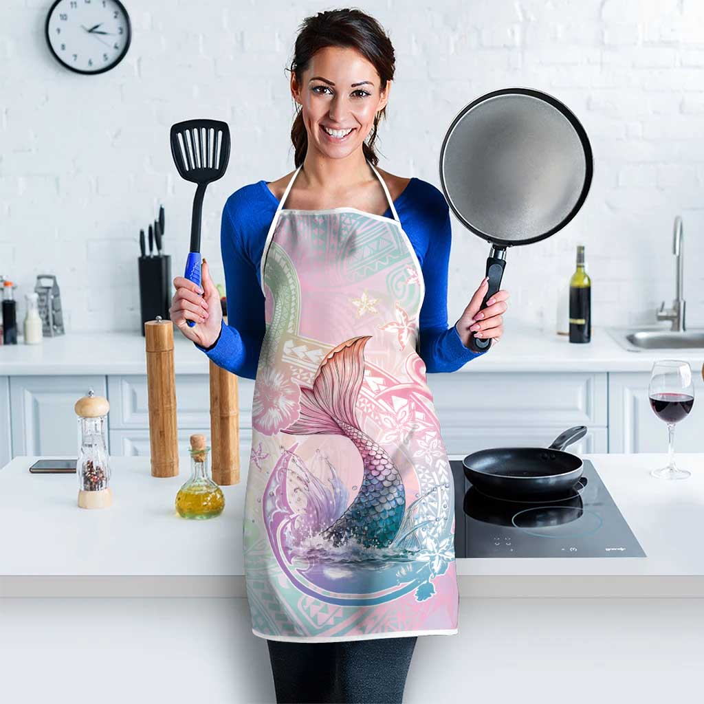Hawaii Mermaid Sweet Pastel Apron Polynesian Pattern Fish Hook LT01 - Polynesian Pride