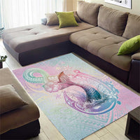Hawaii Mermaid Sweet Pastel Area Rug Polynesian Pattern Fish Hook LT01 - Polynesian Pride