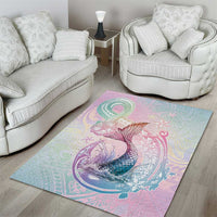 Hawaii Mermaid Sweet Pastel Area Rug Polynesian Pattern Fish Hook LT01 - Polynesian Pride