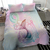 Hawaii Mermaid Sweet Pastel Bedding Set Polynesian Pattern Fish Hook LT01 - Polynesian Pride