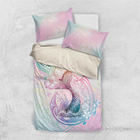 Hawaii Mermaid Sweet Pastel Bedding Set Polynesian Pattern Fish Hook LT01 US Twin 172cm x 218cm Multicolor - Polynesian Pride