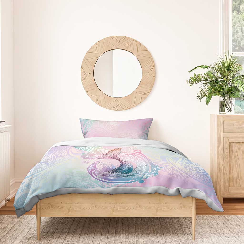 Hawaii Mermaid Sweet Pastel Bedding Set Polynesian Pattern Fish Hook LT01 - Polynesian Pride