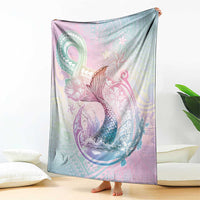 Hawaii Mermaid Sweet Pastel Blanket Polynesian Pattern Fish Hook LT01 - Polynesian Pride