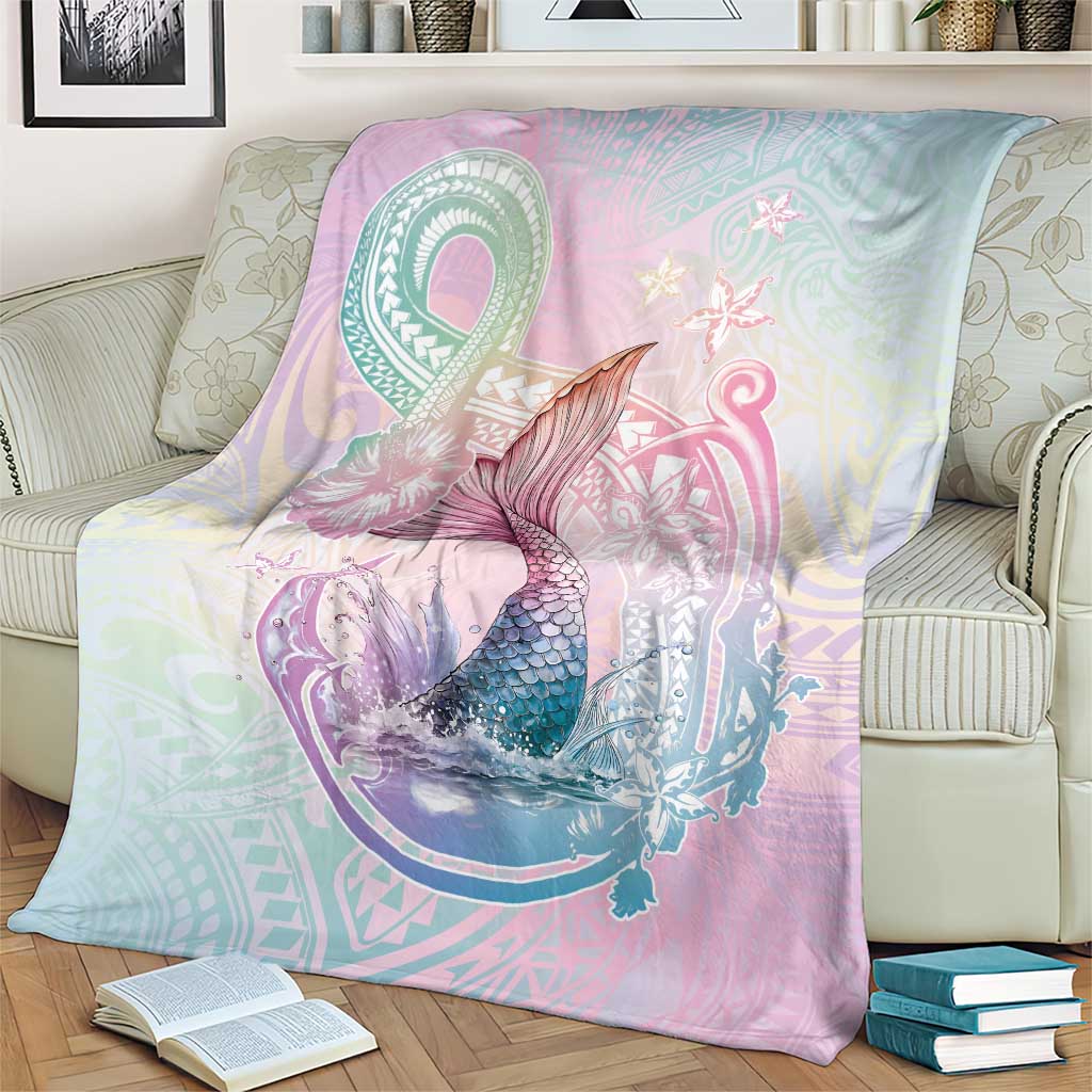 Hawaii Mermaid Sweet Pastel Blanket Polynesian Pattern Fish Hook LT01 - Polynesian Pride