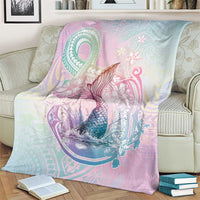 Hawaii Mermaid Sweet Pastel Blanket Polynesian Pattern Fish Hook LT01 - Polynesian Pride