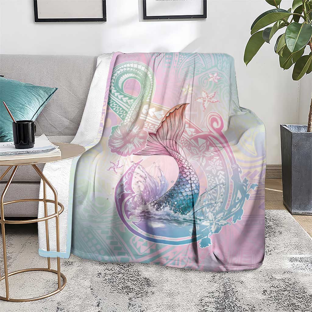 Hawaii Mermaid Sweet Pastel Blanket Polynesian Pattern Fish Hook LT01 - Polynesian Pride