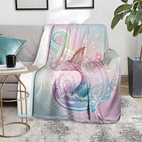 Hawaii Mermaid Sweet Pastel Blanket Polynesian Pattern Fish Hook LT01 - Polynesian Pride
