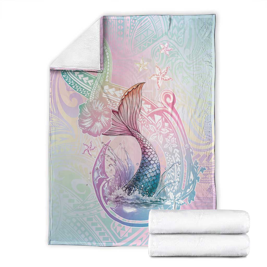 Hawaii Mermaid Sweet Pastel Blanket Polynesian Pattern Fish Hook LT01 - Polynesian Pride