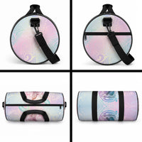 Hawaii Mermaid Sweet Pastel Duffle Bag Polynesian Pattern Fish Hook