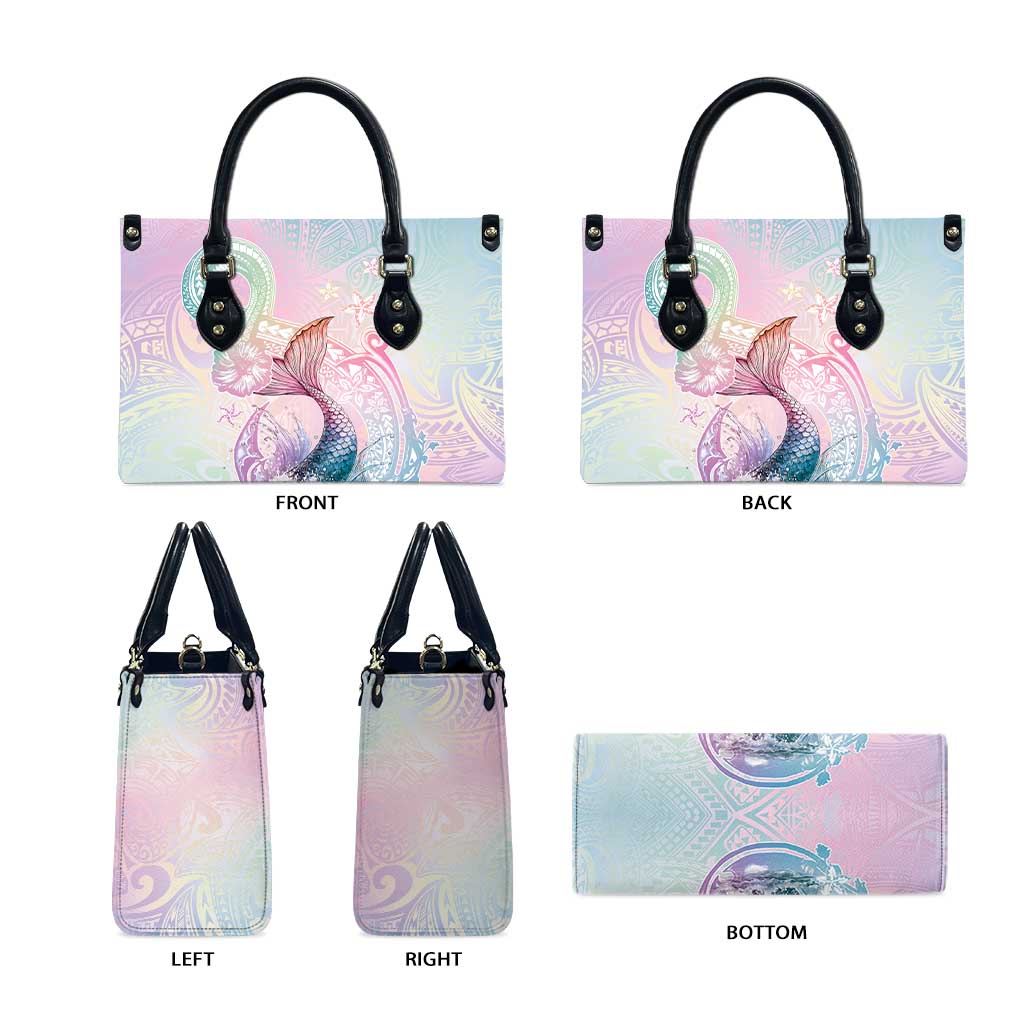 Hawaii Mermaid Sweet Pastel Leather Bag Polynesian Pattern Fish Hook