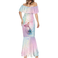 Hawaii Mermaid Sweet Pastel Mermaid Dress Polynesian Pattern Fish Hook