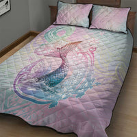Hawaii Mermaid Sweet Pastel Quilt Bed Set Polynesian Pattern Fish Hook LT01 - Polynesian Pride