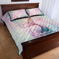 Hawaii Mermaid Sweet Pastel Quilt Bed Set Polynesian Pattern Fish Hook LT01 - Polynesian Pride