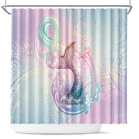 Hawaii Mermaid Sweet Pastel Shower Curtain Polynesian Pattern Fish Hook LT01 Multicolor - Polynesian Pride