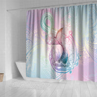 Hawaii Mermaid Sweet Pastel Shower Curtain Polynesian Pattern Fish Hook LT01 - Polynesian Pride