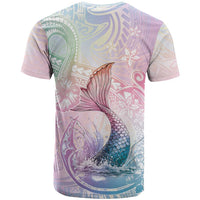 Hawaii Mermaid Sweet Pastel T Shirt Polynesian Pattern Fish Hook
