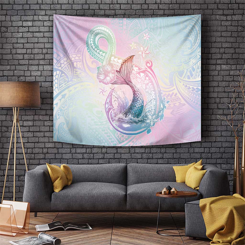 Hawaii Mermaid Sweet Pastel Tapestry Polynesian Pattern Fish Hook LT01 Multicolor - Polynesian Pride
