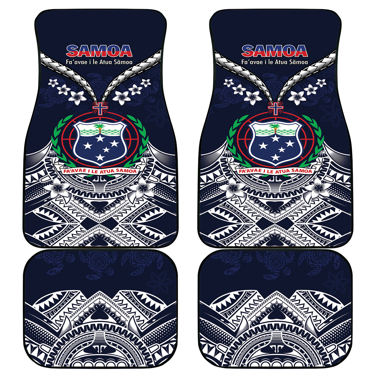 Samoa Independence Day Car Mats Ula Nifo Mix Turtle