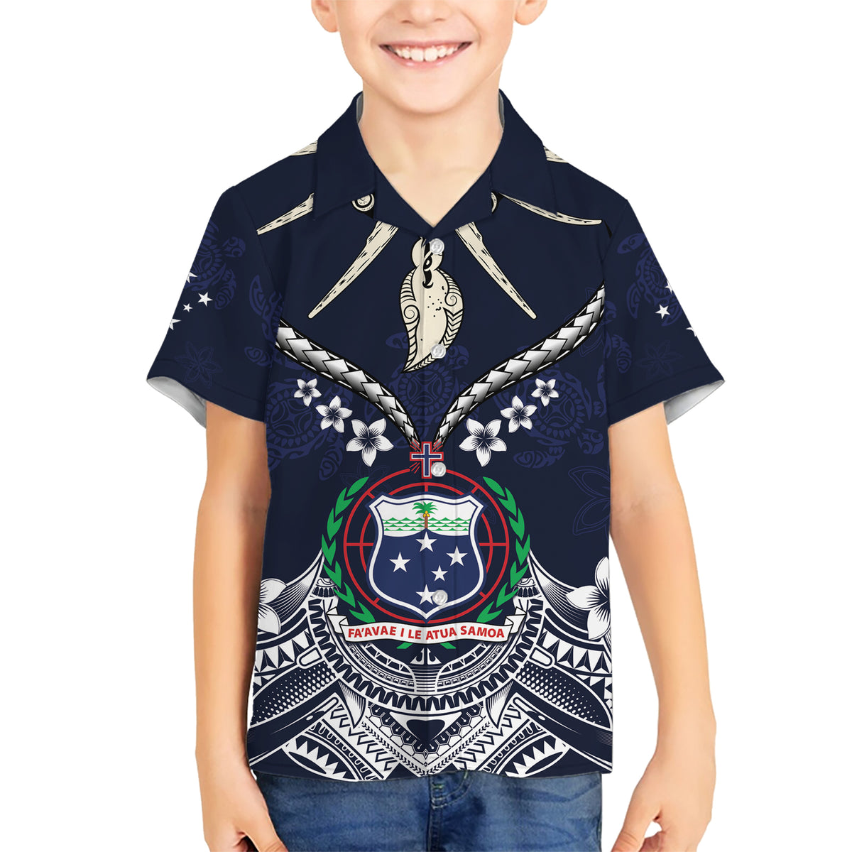 Samoa Independence Day Family Matching Short Sleeve Bodycon Dress and Hawaiian Shirt Ula Nifo Mix Turtle