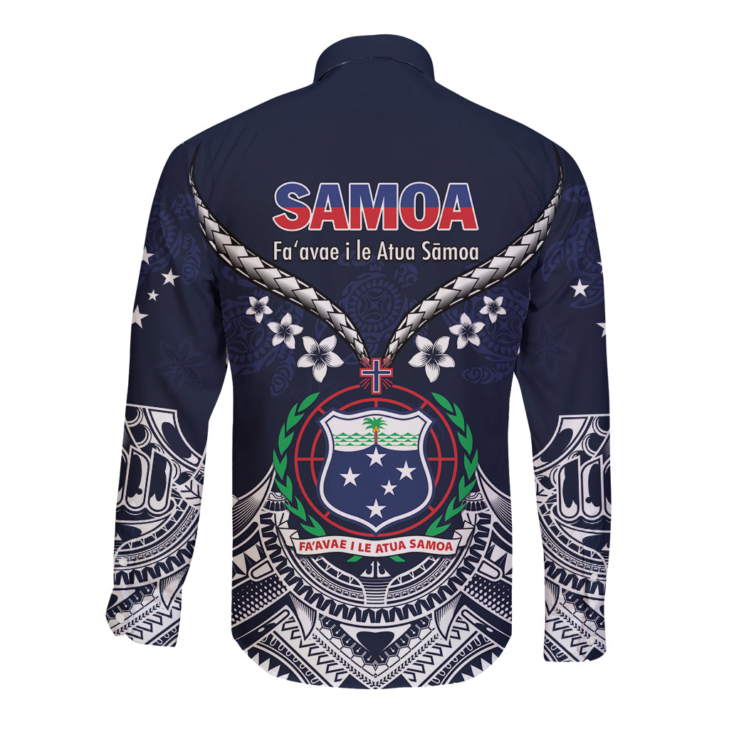 Samoa Independence Day Long Sleeve Button Shirt Ula Nifo Mix Turtle