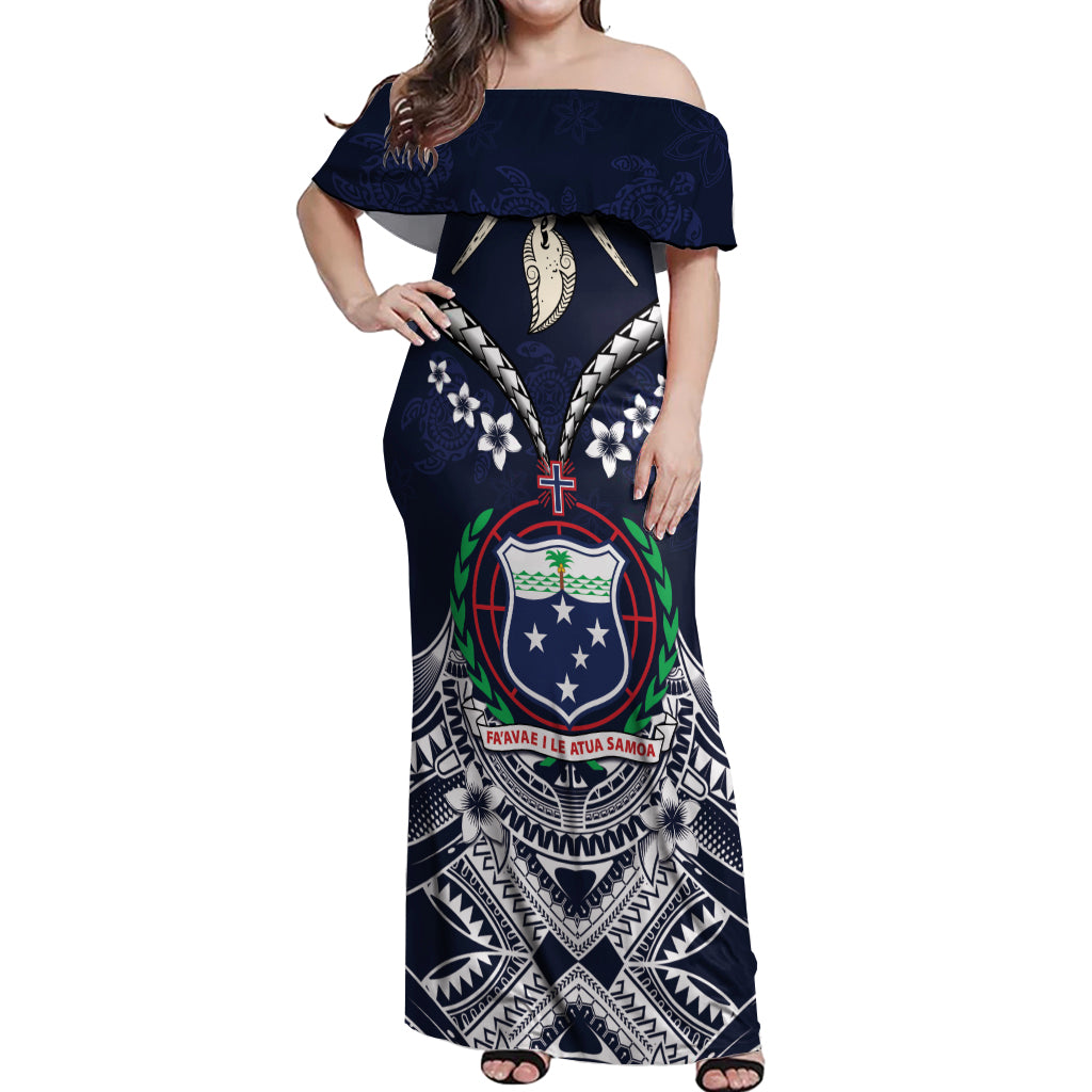 Samoa Independence Day Off Shoulder Maxi Dress Ula Nifo Mix Turtle