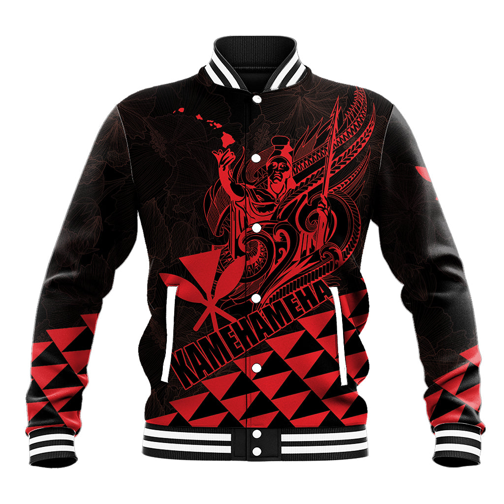 Personalized King Kamehameha Day Baseball Jacket Kakau Polynesian Pattern