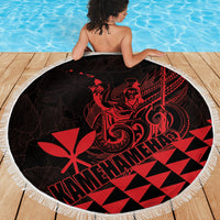 King Kamehameha Day Beach Blanket Kakau Polynesian Pattern LT01 - Polynesian Pride