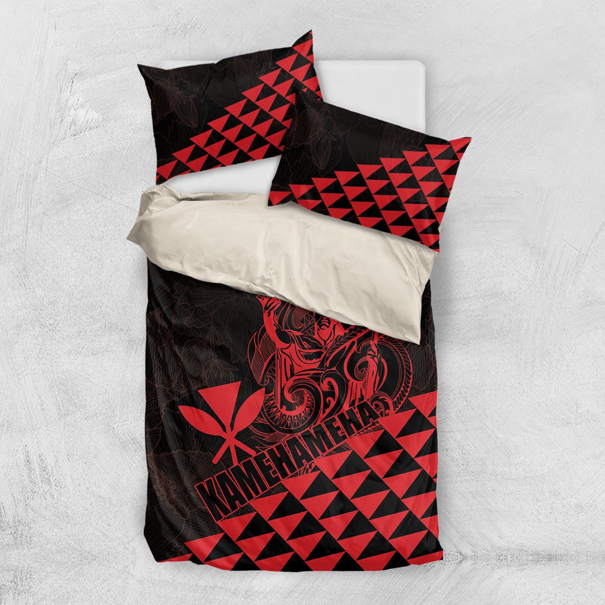King Kamehameha Day Bedding Set Kakau Polynesian Pattern
