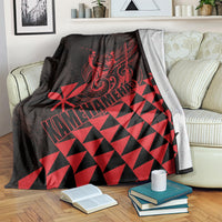 King Kamehameha Day Blanket Kakau Polynesian Pattern LT01 Red - Polynesian Pride