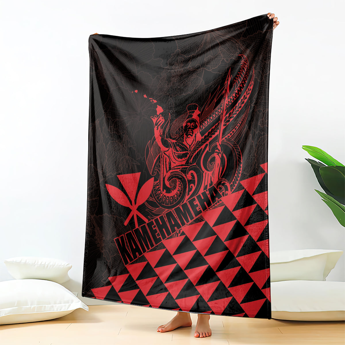 King Kamehameha Day Blanket Kakau Polynesian Pattern LT01 - Polynesian Pride