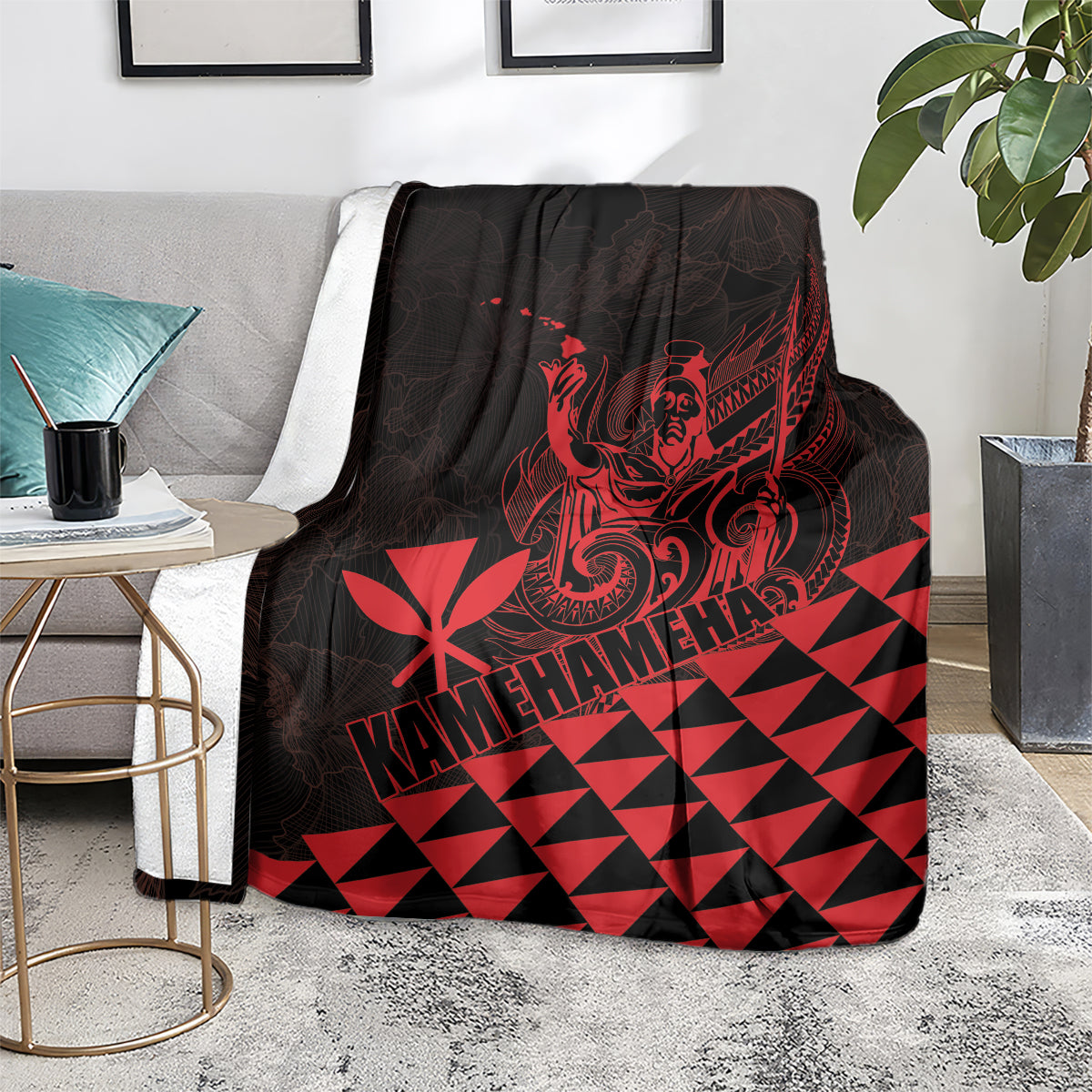 King Kamehameha Day Blanket Kakau Polynesian Pattern LT01 - Polynesian Pride