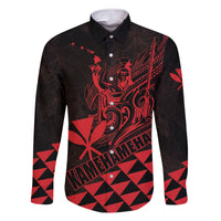 Personalized King Kamehameha Day Family Matching Summer Maxi Dress and Hawaiian Shirt Kakau Polynesian Pattern