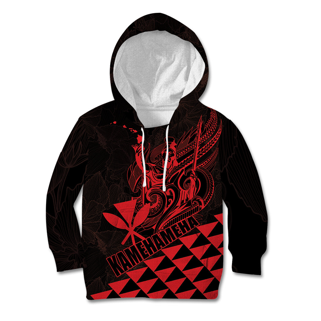 Personalized King Kamehameha Day Kid Hoodie Kakau Polynesian Pattern